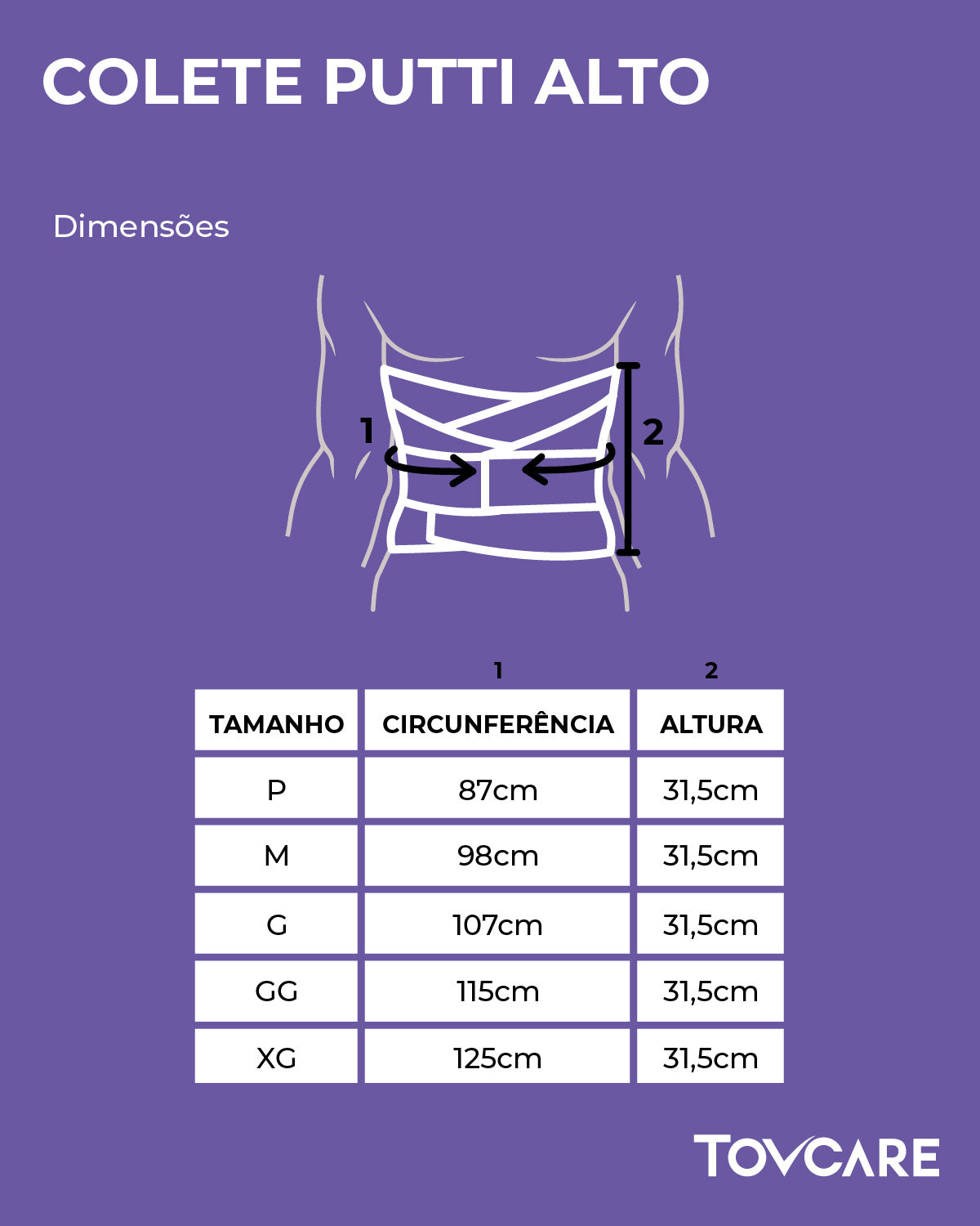 Tabela de Medidas