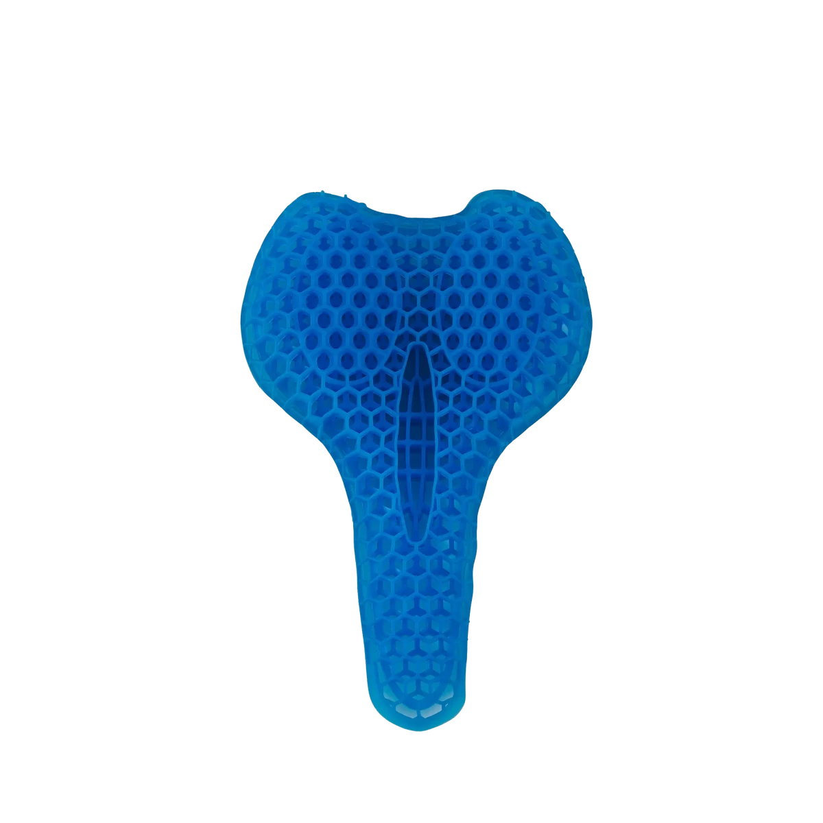 Almofada de assento ergonômica em gel de silicone com estrutura em favo de mel, projetada para absorção de impacto, distribuição de peso e alívio de pressão no cóccix, dispositivo de conforto ergonômico que proporciona dissipação de calor, suporte firme e extrema maciez.