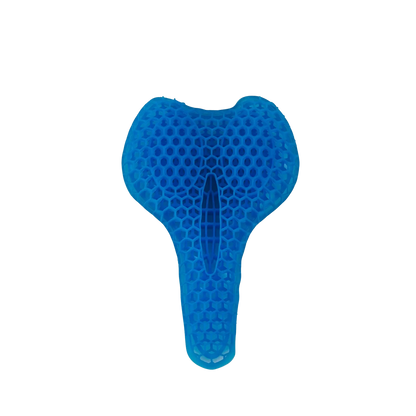 Almofada de assento ergonômica em gel de silicone com estrutura em favo de mel, projetada para absorção de impacto, distribuição de peso e alívio de pressão no cóccix, dispositivo de conforto ergonômico que proporciona dissipação de calor, suporte firme e extrema maciez.