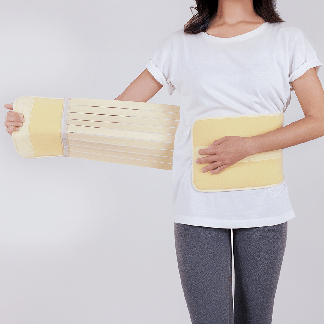 Faixa elástica ortopédica abdominal e torácica, desenvolvida em tecido elástico macio com fecho em velcro para contenção e suporte pós-cirúrgico, combina tecidos respiráveis de alta densidade com fechos reguláveis para máxima adaptação corporal.