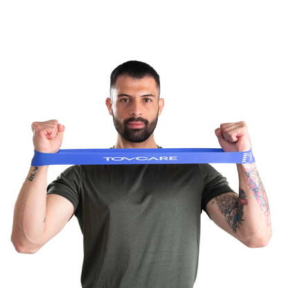 Kit de faixas de resistência elásticas em tecido e látex, desenvolvido com diferentes níveis de tensão e fita interna de silicone antiderrapante que evita deslizamentos, proporciona maior resistência progressiva, estabilidade articular e eficiência nos treinos.