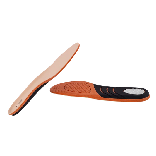 Palmilha ortopédica anatômica da linha MOV, confeccionada com material respirável de alta absorção e suporte ergométrico para os pés, proporciona pisada correta e alinhamento postural, aliviando a sobrecarga nos joelhos, coluna e articulações.