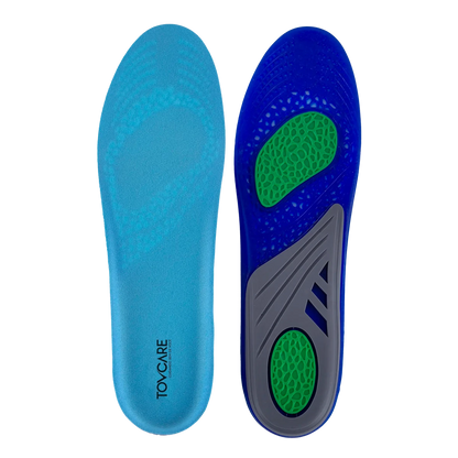 Palmilha ortopédica em silicone de alta absorção de impacto, desenvolvida em gel de silicone macio com ponto de alívio no calcanhar e metatarso, uma solução ergonômica indispensável para fascite plantar, esporão de calcâneo e conforto prolongado nos pés.