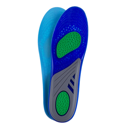 Palmilha ortopédica anatômica da linha MOV, confeccionada com material respirável de alta absorção e suporte ergométrico para os pés, desenvolvida com material de alta densidade e formato anatômico para suporte e estabilidade dos pés.