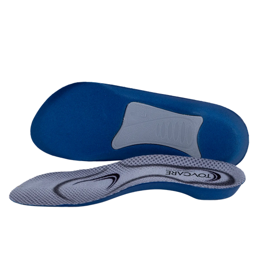 Palmilha ortopédica anatômica da linha MOV, confeccionada com material respirável de alta absorção e suporte ergométrico para os pés, desenvolvida com material de alta densidade e formato anatômico para suporte e estabilidade dos pés.