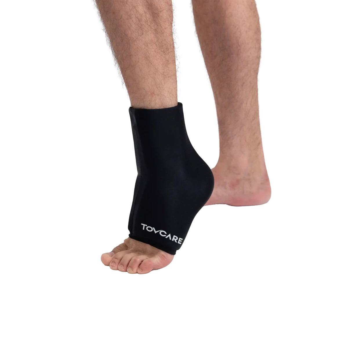 Tornozeleira com gel térmico para crioterapia e recuperação, confeccionada com gel flexível que envolve a articulação para redução de edemas e torções, acessório térmico de alta performance da linha Gelcare para alívio de tensões, espasmos musculares e analgesia.