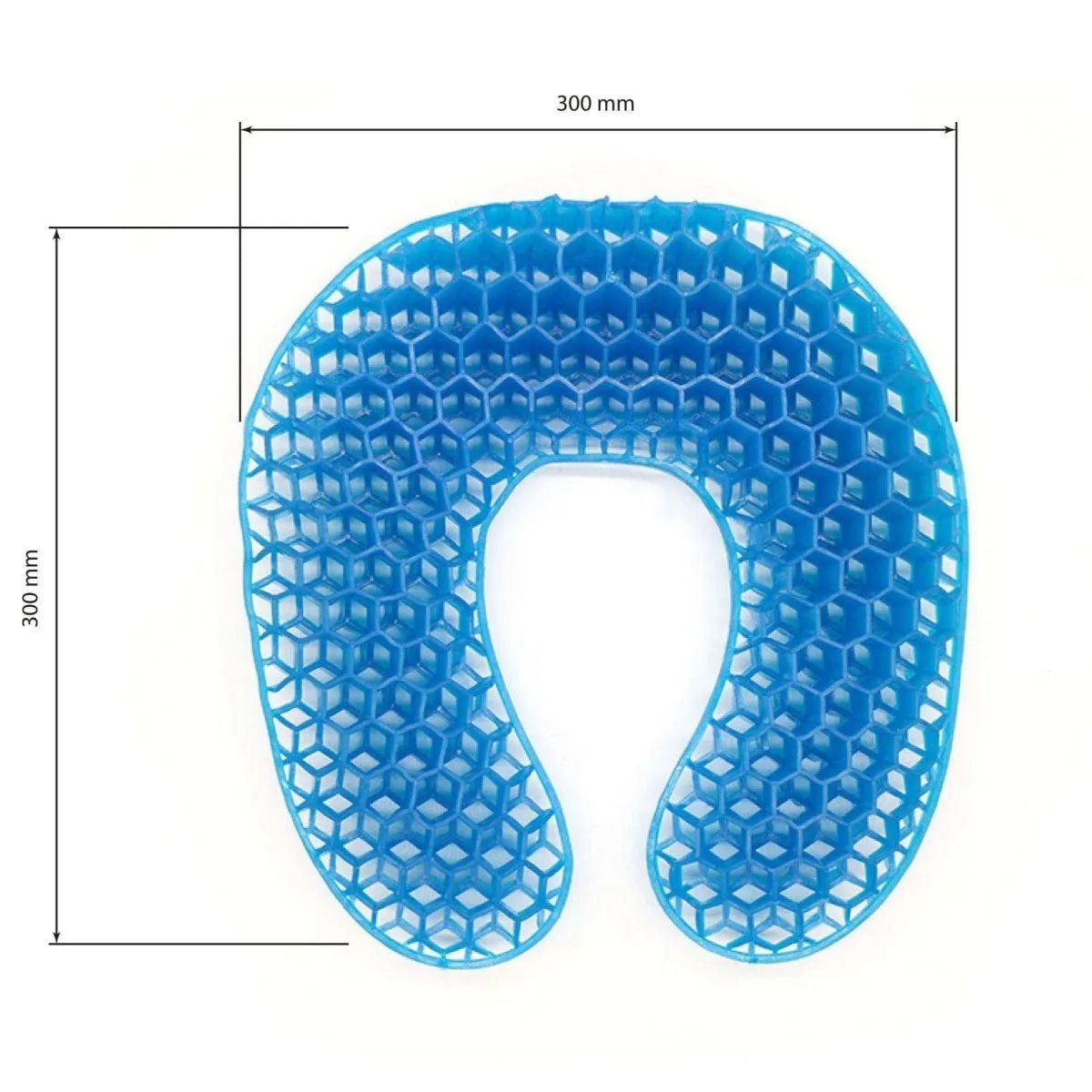 Travesseiro de pescoço ergonômico com gel térmico e espuma de memória, confeccionado em espuma viscoelástica macia com camada de gel refrescante e capa removível, ideal para alívio de pressão, conforto térmico e alinhamento postural durante longos períodos sentado ou em repouso.